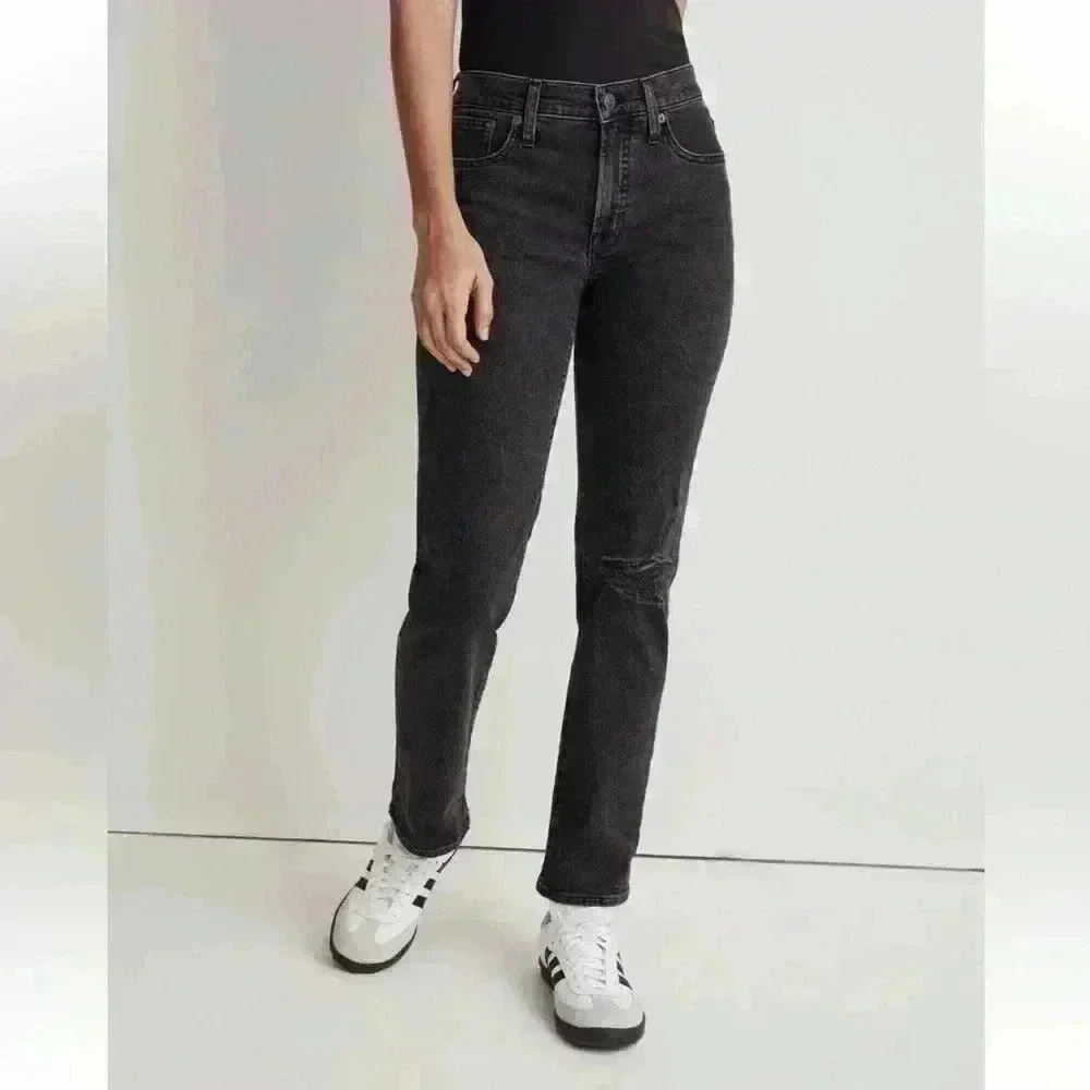 Madewell The Mid-Rise Perfect Vintage Straight Ripped Edition Size 27 - Picture 3 of 7